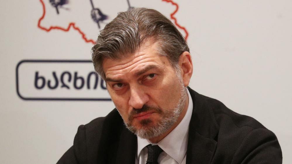 Mikheil Kavelashvili, co-founder of the People's Power party, attends a press conference in Tbilisi, Georgia October 4, 2022.