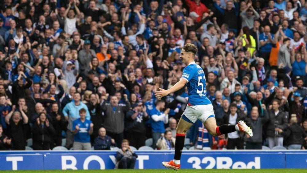 Findlay Curtis celebrates