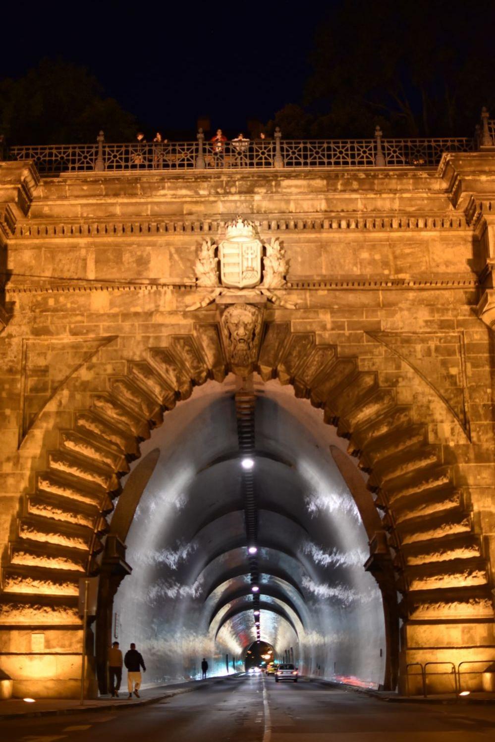 Entrance to a road tunnel in Budapest