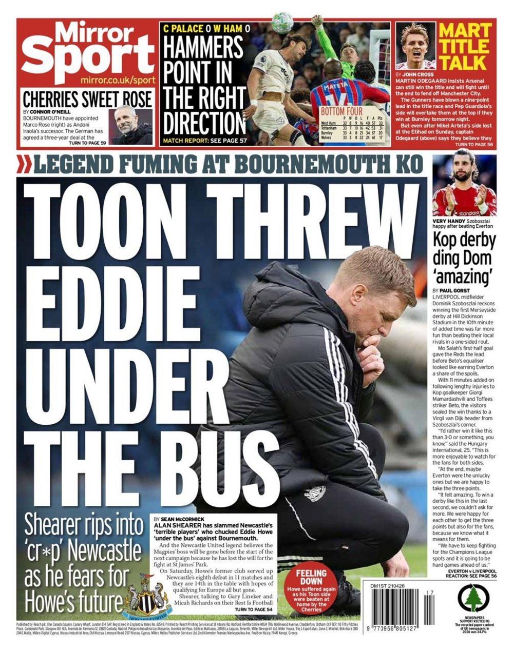Mirror back page 