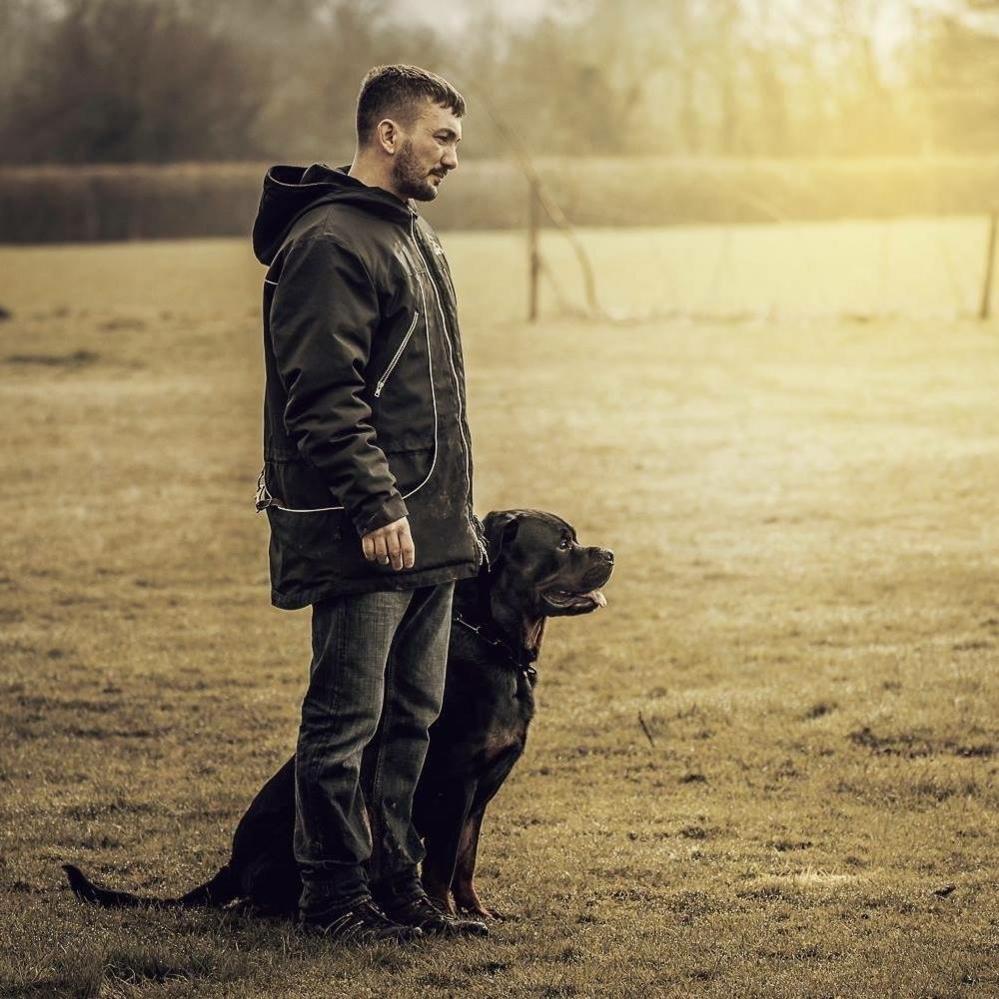 Ibish Peri with his dog