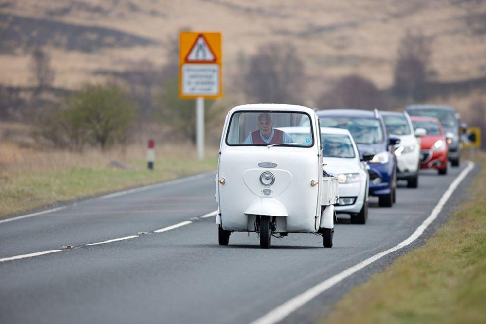 Cars on a country road