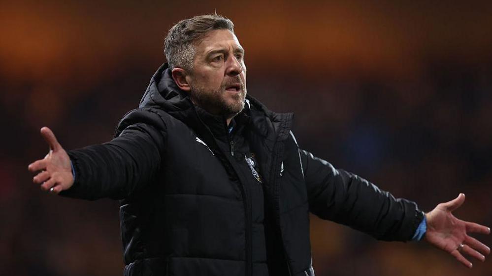 Port Vale manager Jon Brady on the touchline during the FA Cup win over Fleetwood