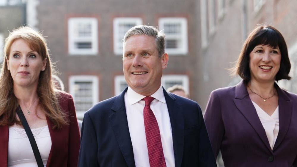 Angela Rayner, Keir Starmer and Rachel Reeves