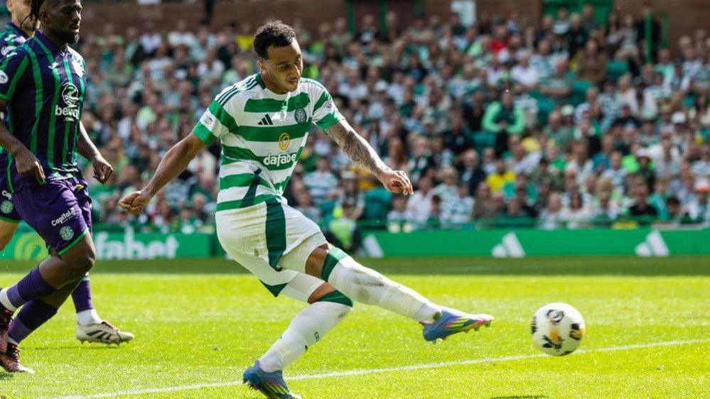 Adam Idah scores against Hibs