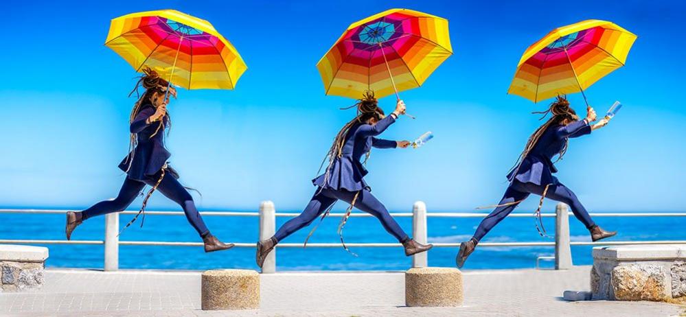 Woman with umbrella