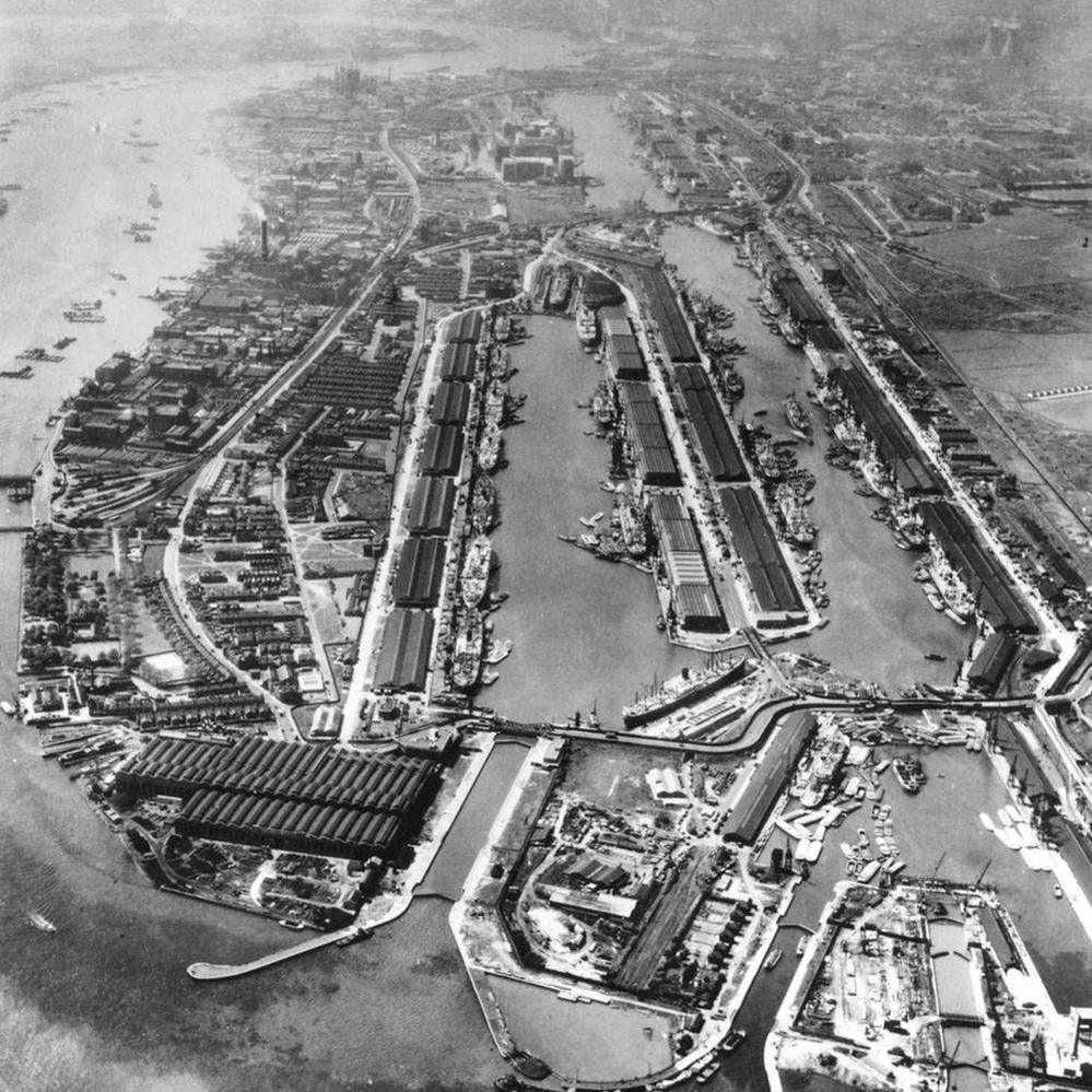 Royal Docks, mid 20th century