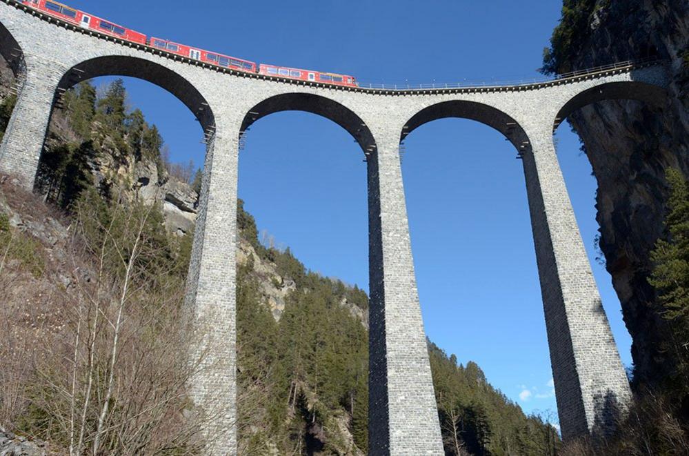 Railway bridge seen from below