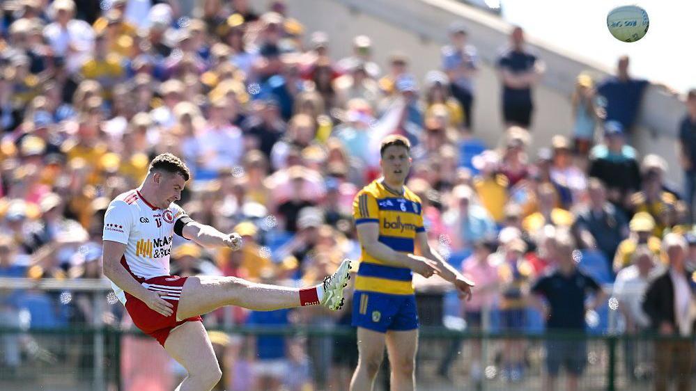 Ethan Jordan kicks the winner