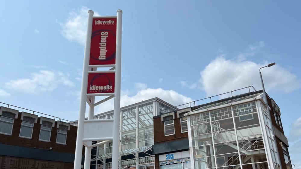 A general view of one entrance of the Idlewells Shopping Centre