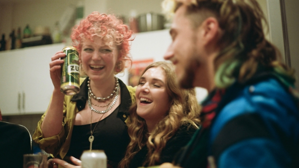 Students drinking in a flat