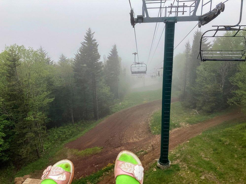 Bike lift, Snowshoe Mountains ski resort, West Virginia