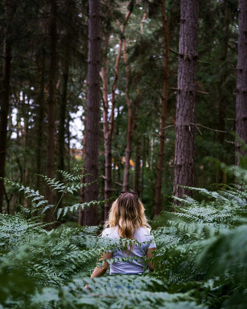 Woman in the woods