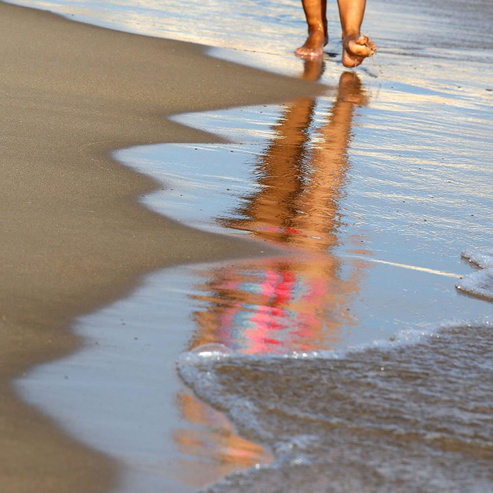 Walking on the beach