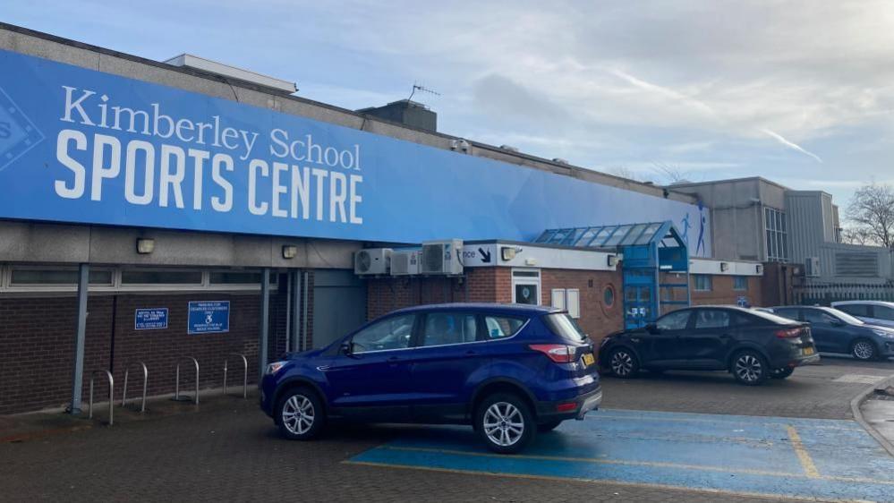 The entrance of the Kimberley Leisure Centre, when it was open, in December 2023.