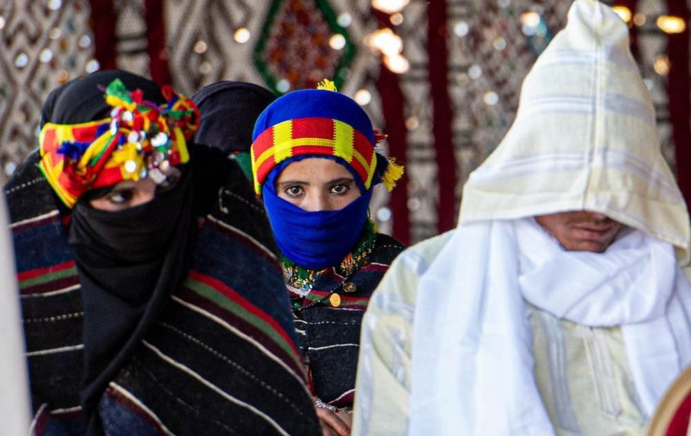 A young Amazigh groom and bride waiting for their marriage to be registered, 21 September 2024.