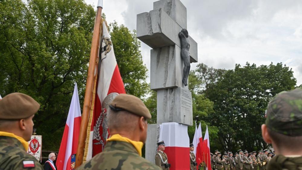A ceremony in Warsaw to commemorate the victims of what Poland calls the "massacre" in Volyn during World War Two. Photo: 11 July 2026