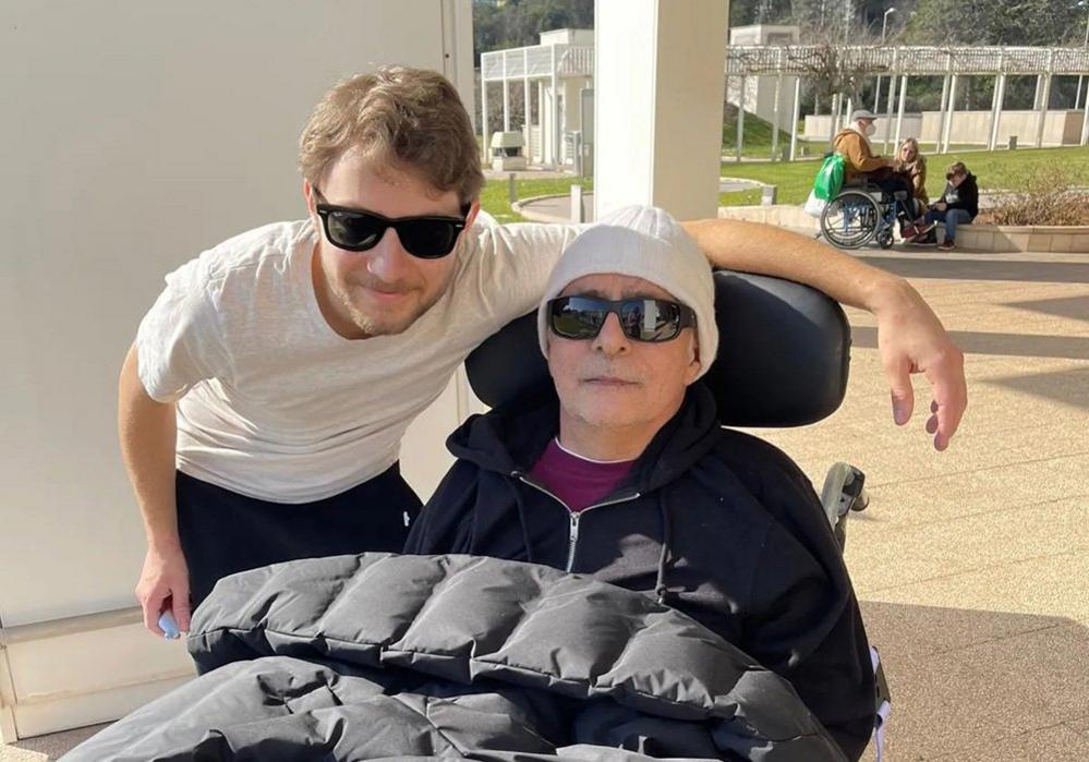 Kureishi with his youngest son Kier when he was still in Italy