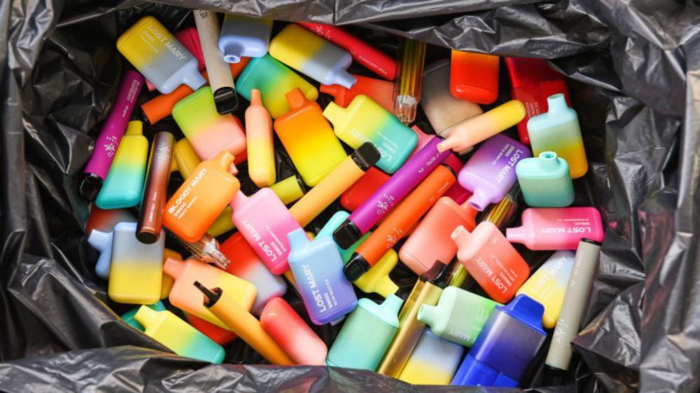 where to put disposable vapes Put a £5 deposit on vapes to stop littering, say waste companies