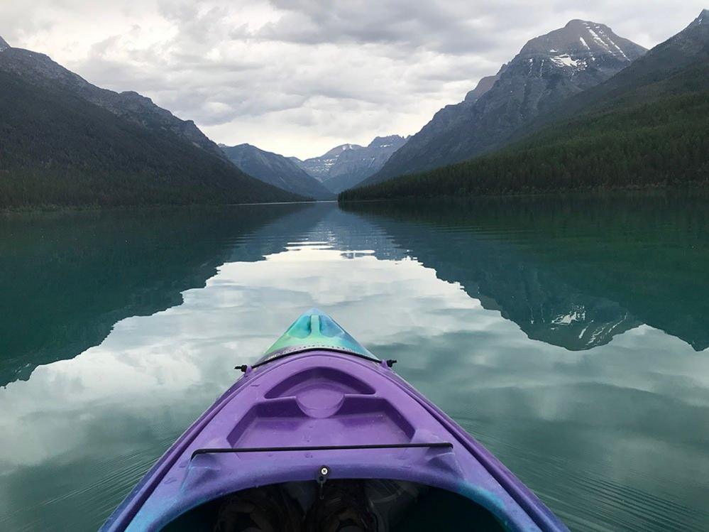 Kayak on Bowman Lake, Montana