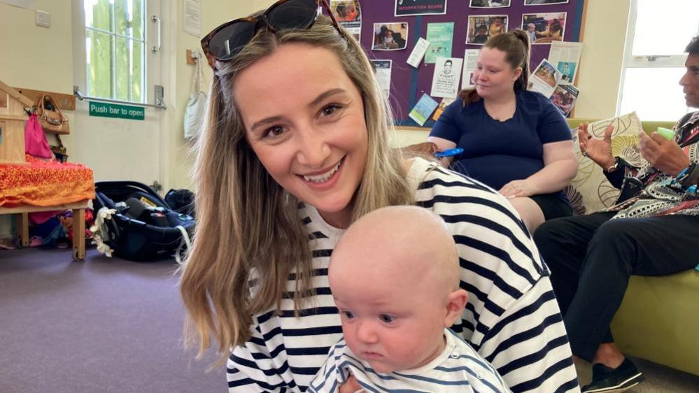 Daisy Evans and her son Teddy 