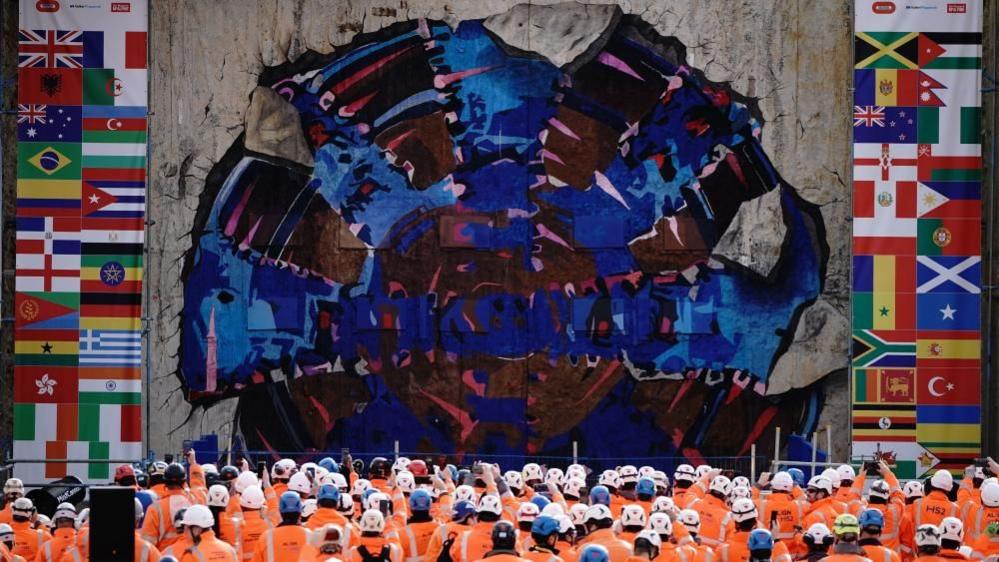 HS2 workers at a Chiltern HIlls tunnel