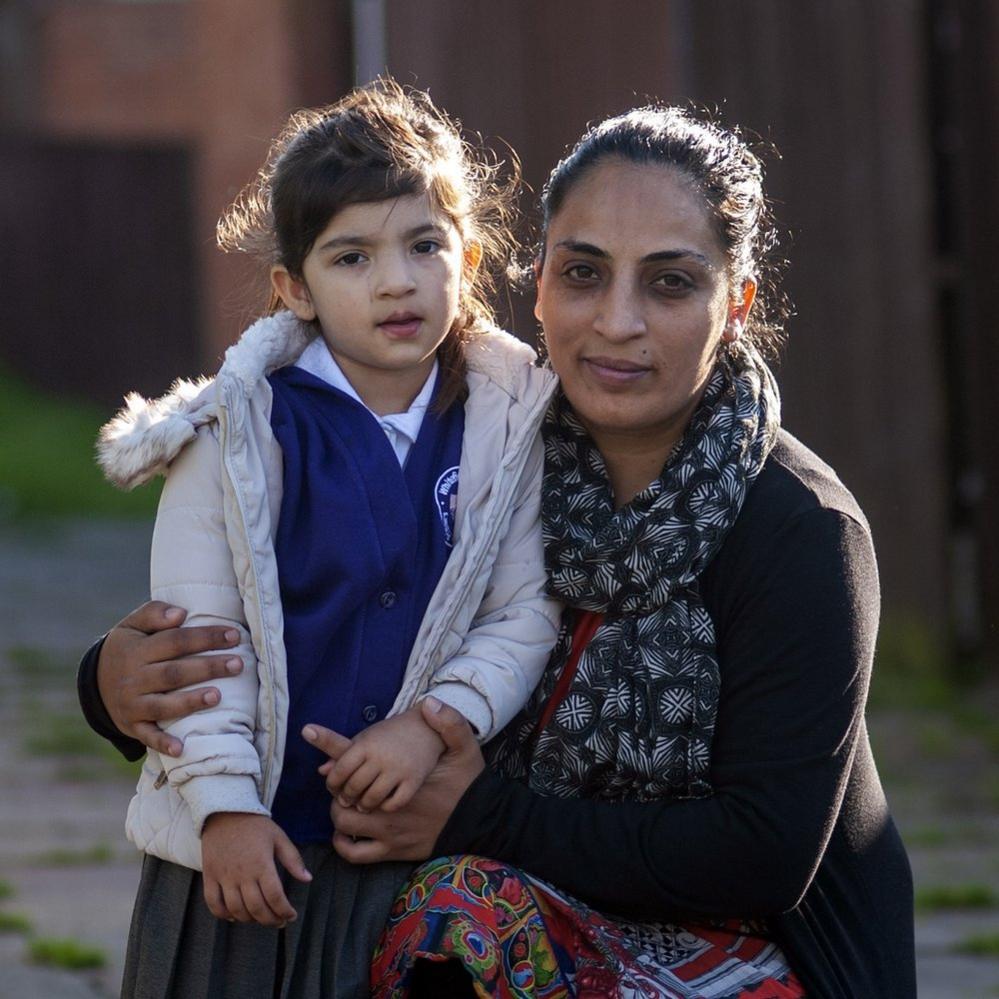 Iram Kanwal with daughter Samavia