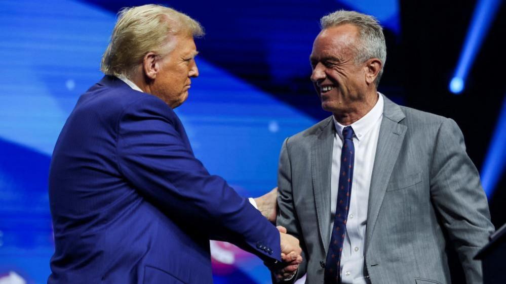 File image of Donald Trump and Robert F Kennedy Jr