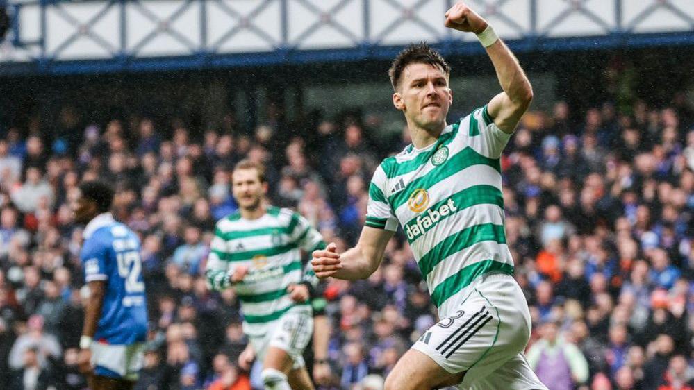 Kieran Tierney celebrates