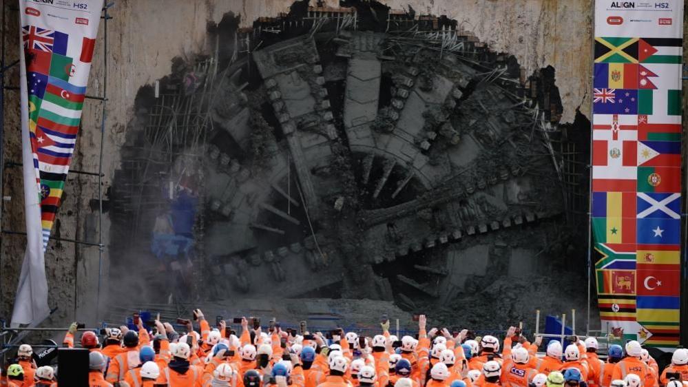 Workers at HS2 tunnel project 