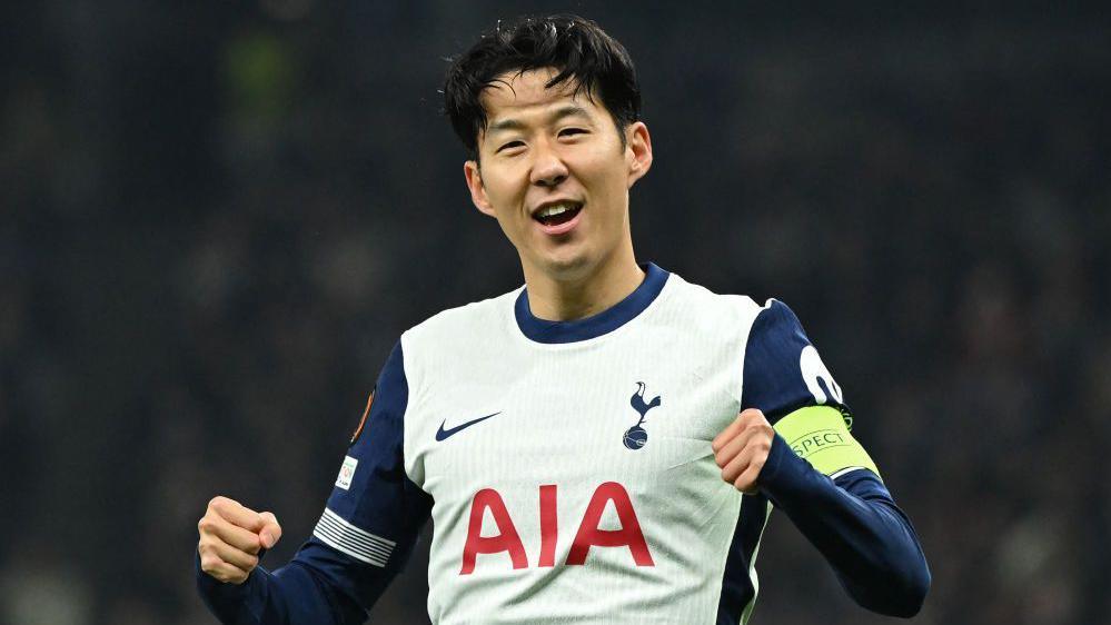 Tottenham's Son Heung-min celebrates scoring