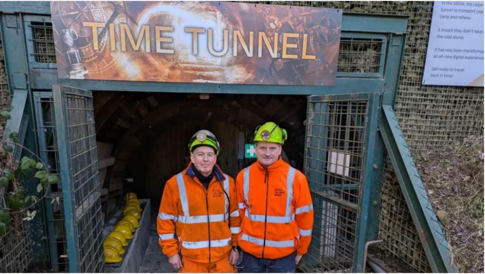 Former miners at the former Caphouse Colliery, now the National Coal Mining Museum