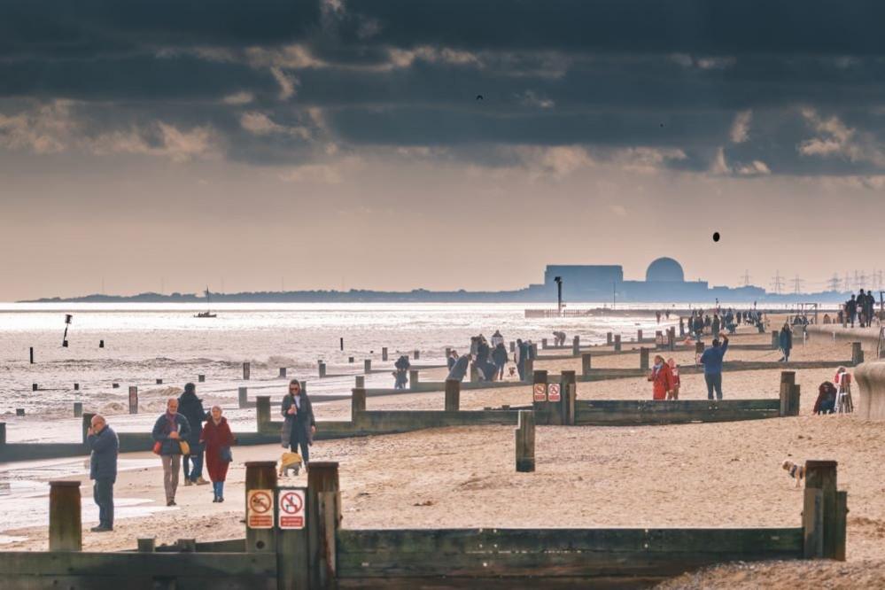 People on Southwold beach