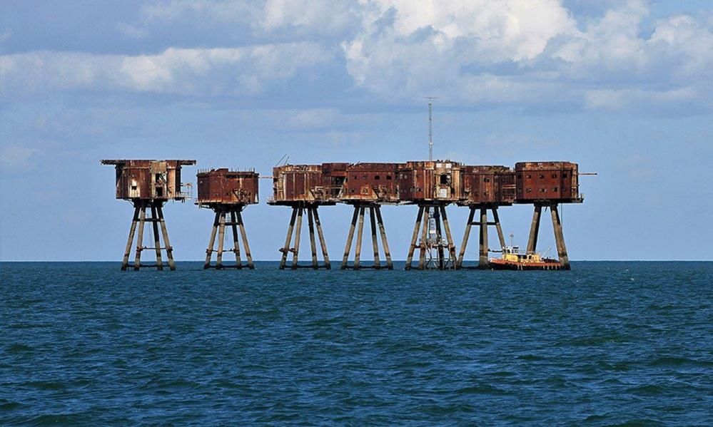 The derelict Maunsell Sea Forts