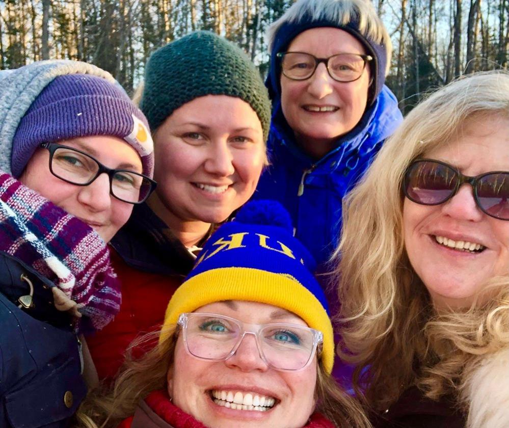 Women smiling at the camera