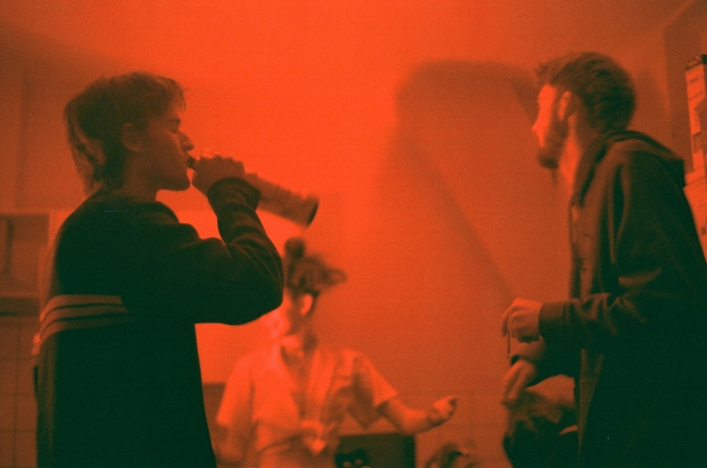 Students drinking in a flat