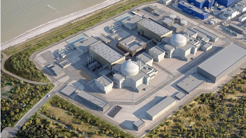 An artist's impression of Sizewell C nuclear power station