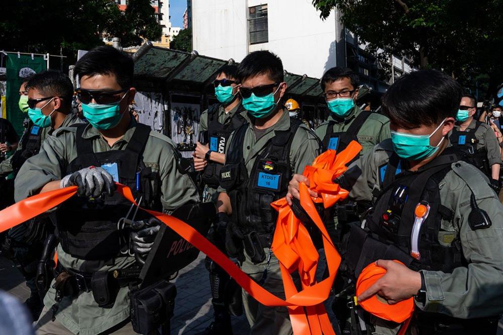 Riot police in Hong Kong