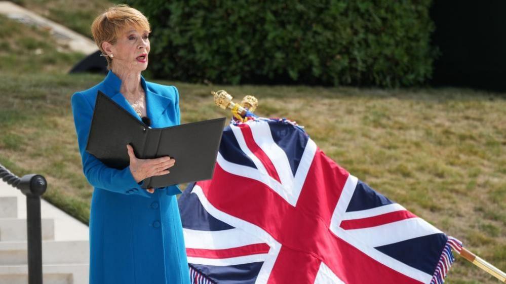 Actress Celia Imrie narrated the veterans' stories at the service
