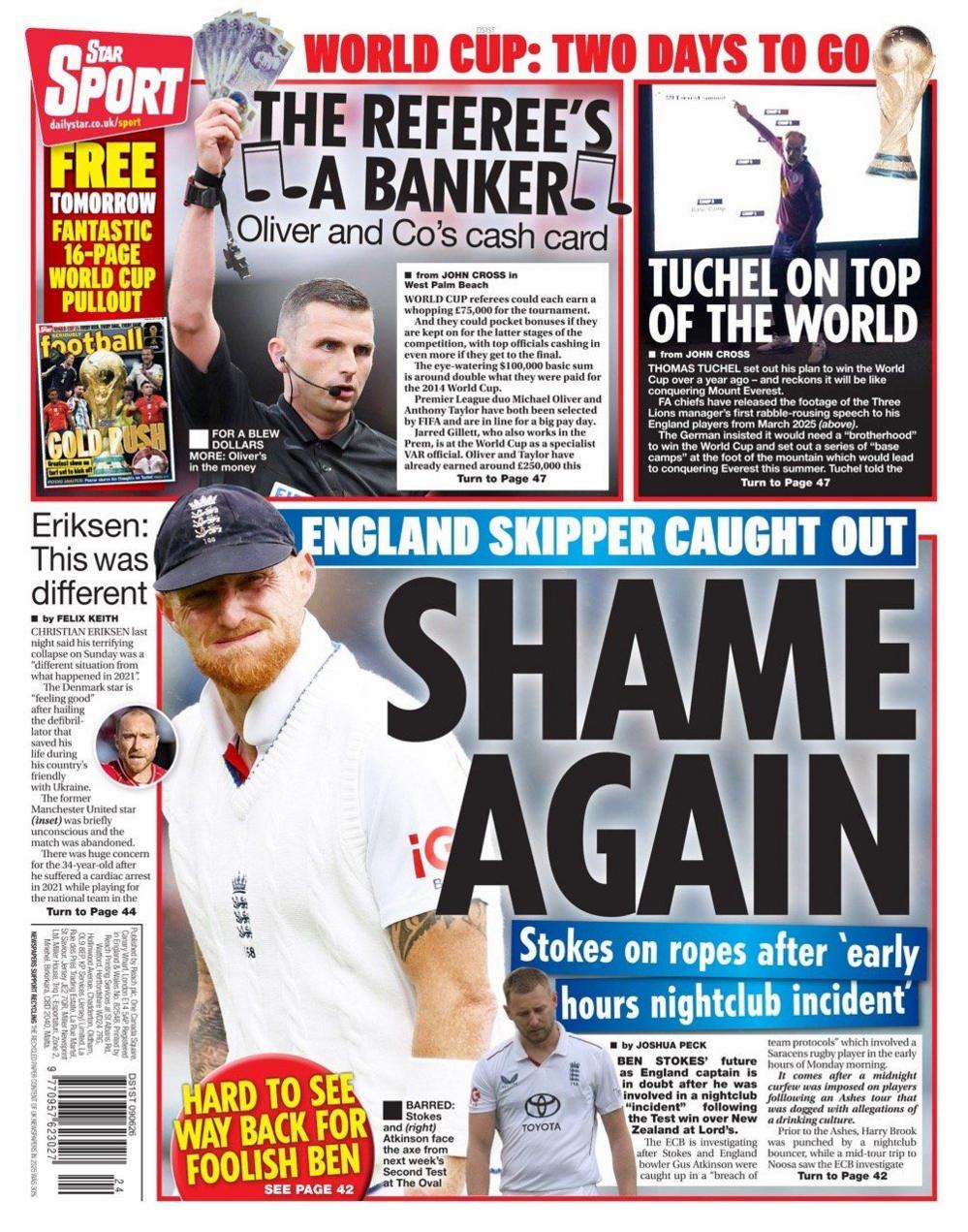 Daily Star back page