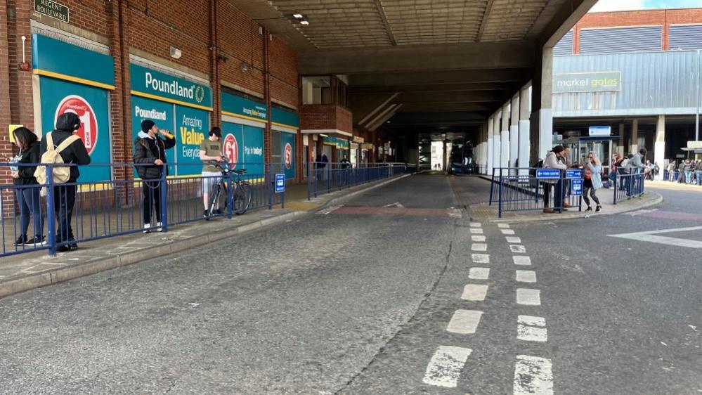 Western lane of Market Gates bus station in Great Yarmouth
