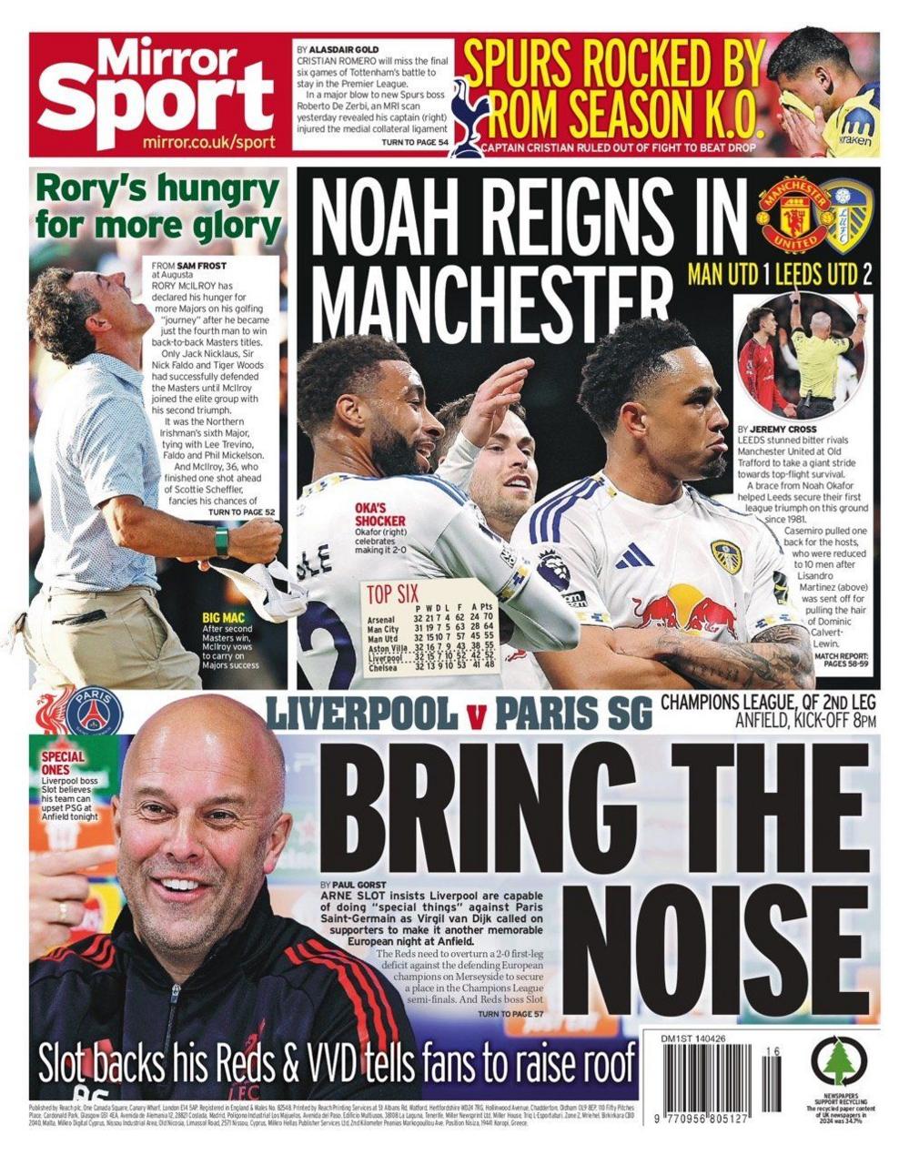 Mirror back page