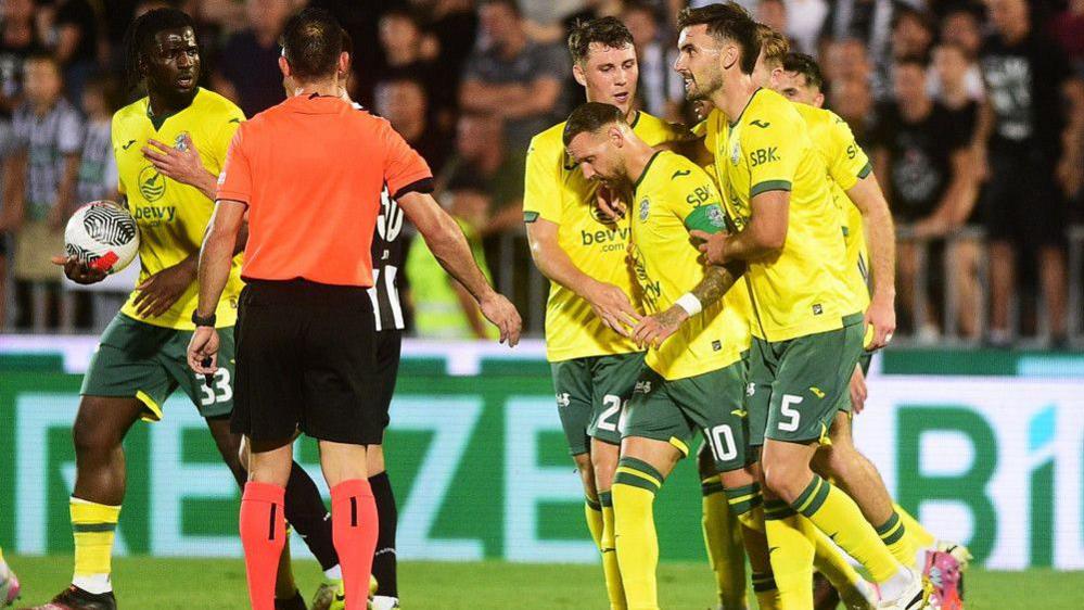 Hibs celebrate