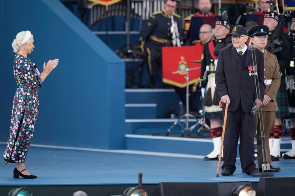 Dame Helen Mirren introduces D-Day veteran Roy Hayward