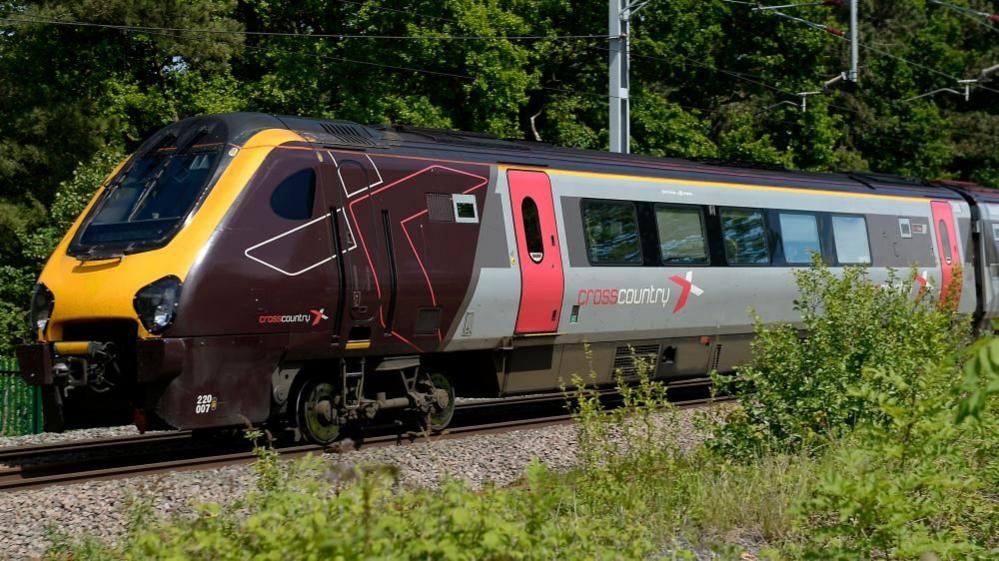 A CrossCountry train on some tracks