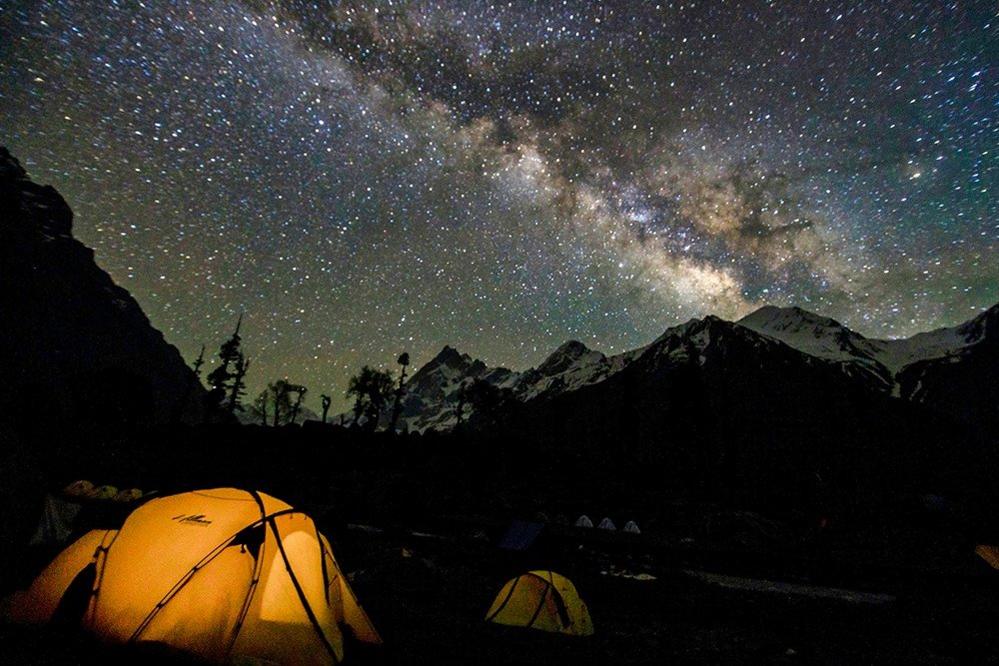 Camping under the stars