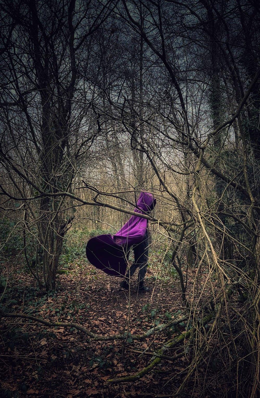 A girl in the woods