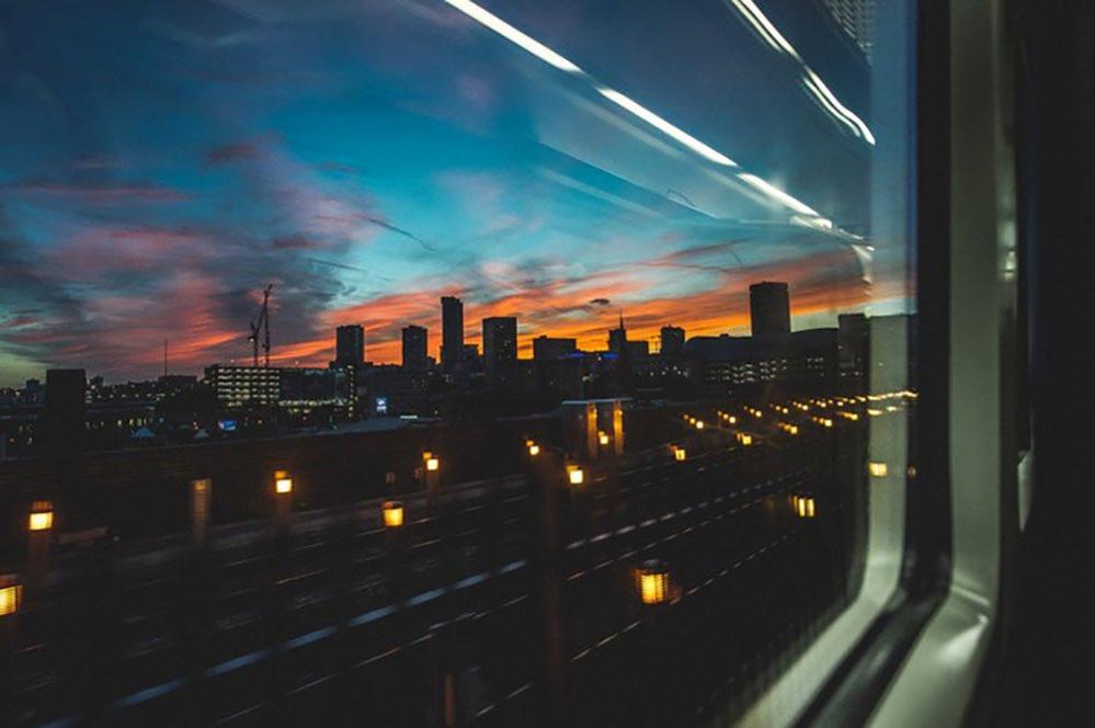 Birmingham from a train