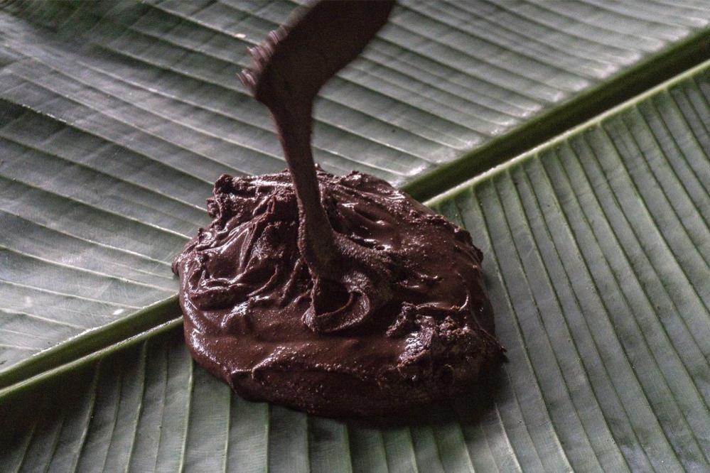 A close-up of cocoa paste