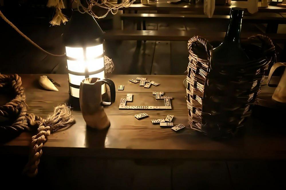 Dominoes on HMS Trincomalee